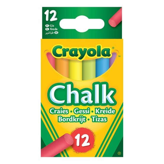 Crayola Anti-Dust Colour Chalk Sticks 12 Pack