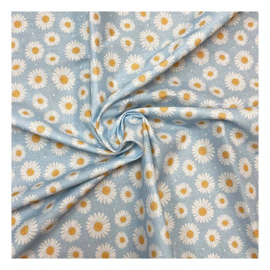WI Ditsy Daisy Cotton Fabric by the Metre