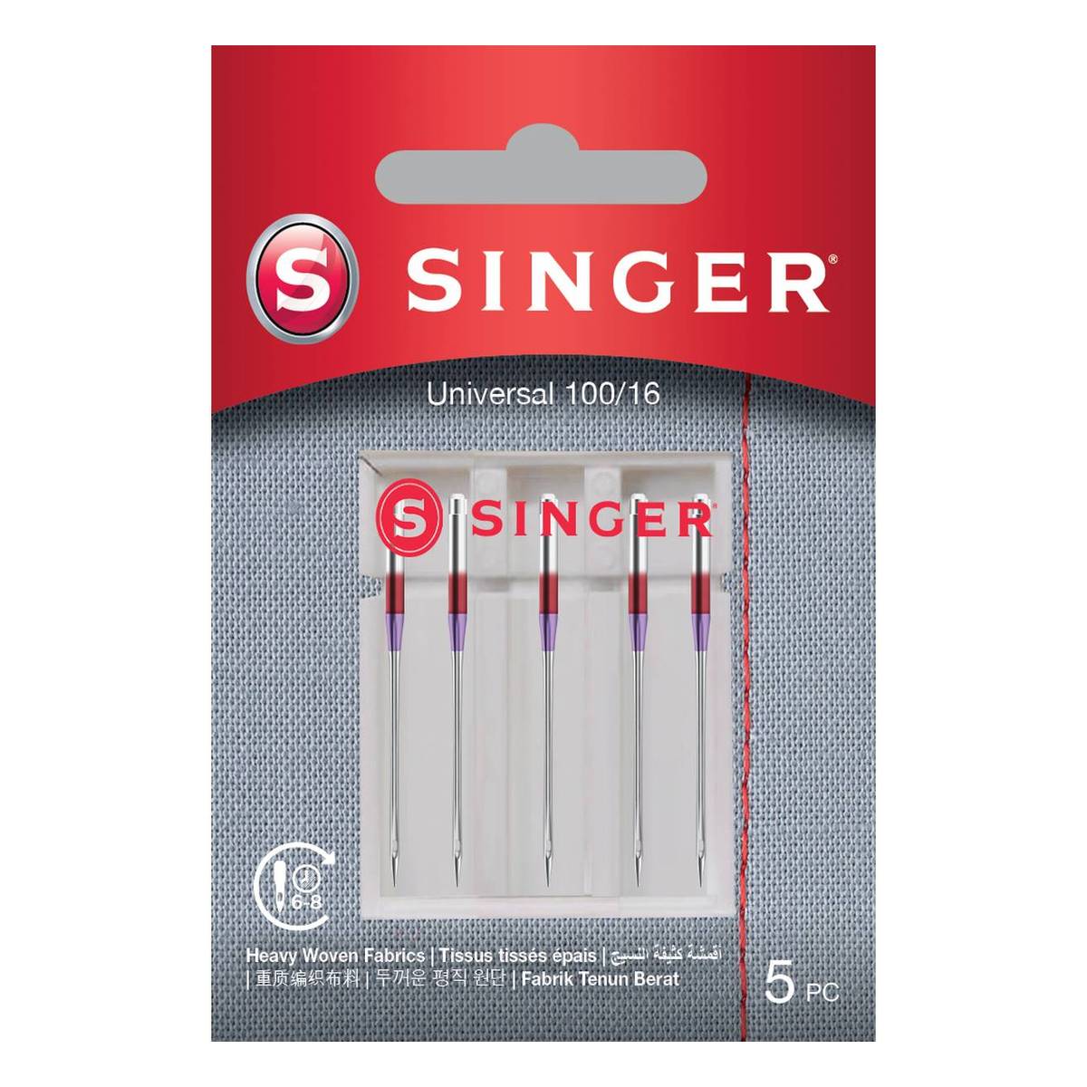 Singer Machine Needles Size 100 5 Pack