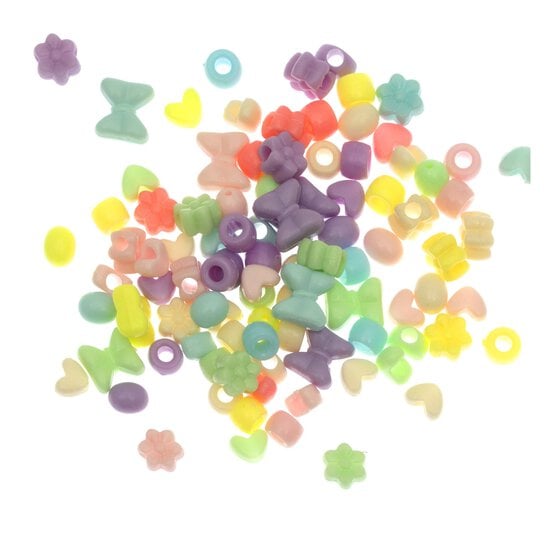 Bow, Heart and Flower Beads 50g