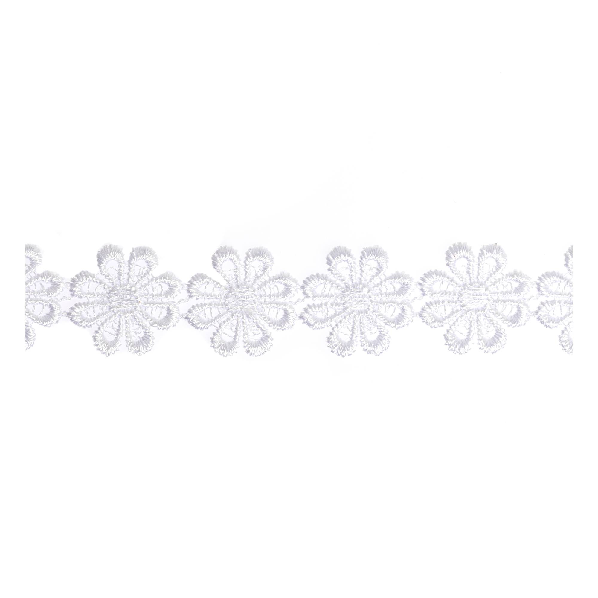 White Daisy Guipure Lace Trim by the Metre