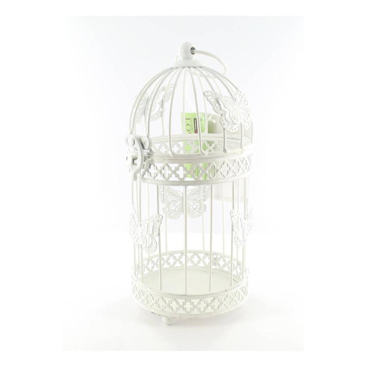 Cream Metal Birdcage 10cm x 23cm