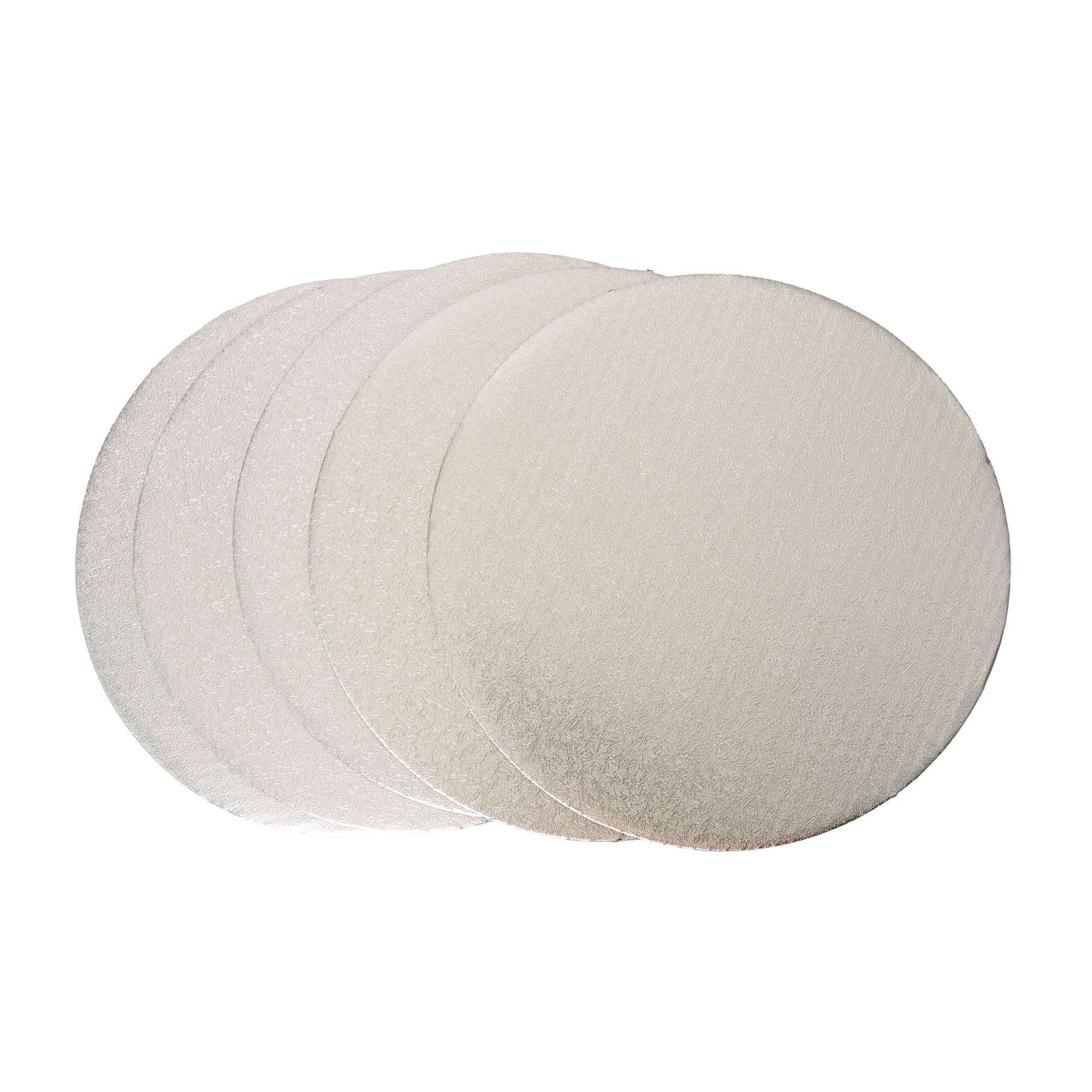 Silver Round Cake Boards 10 Inches 5 Pack