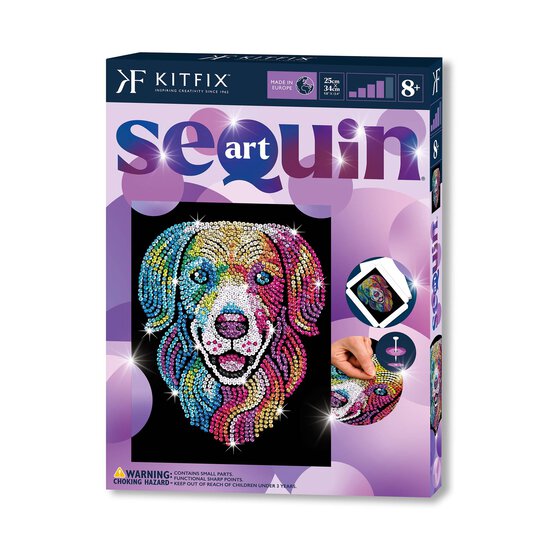 Kitfix Harlequin Hound Sequin Art Purple Kit