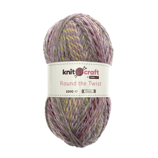 Knitcraft Purple Mix Round the Twist 100g
