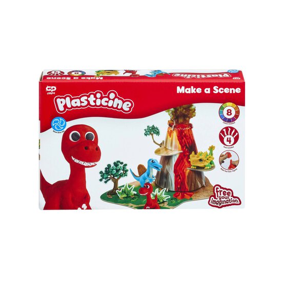 Plasticine Make a Scene Dinosaur Set