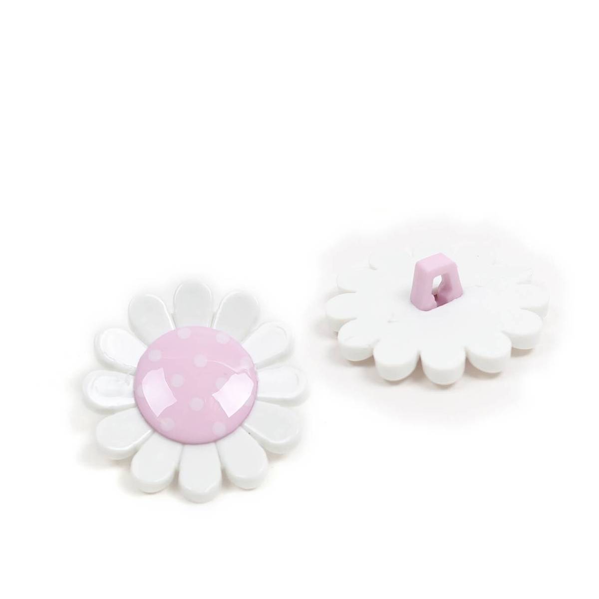 Hemline VioletNovelty Flower Button 2 Pack