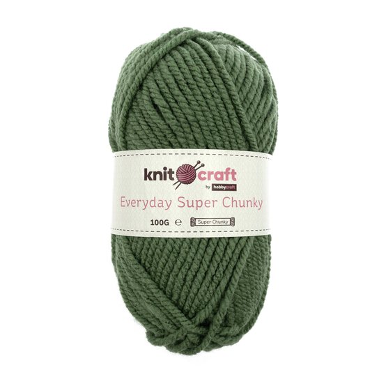 Knitcraft Green Everyday Super Chunky Yarn 100g