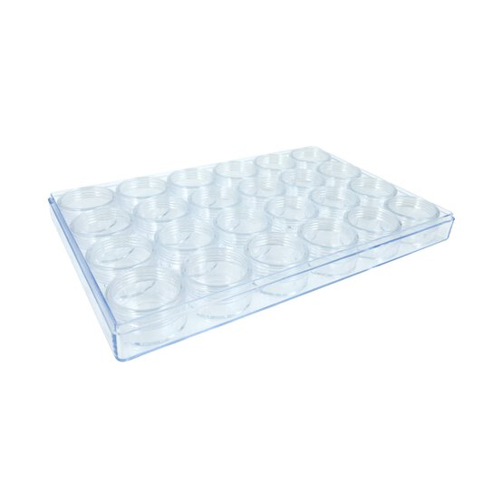 Clear Bead Storage Box 24 Pots