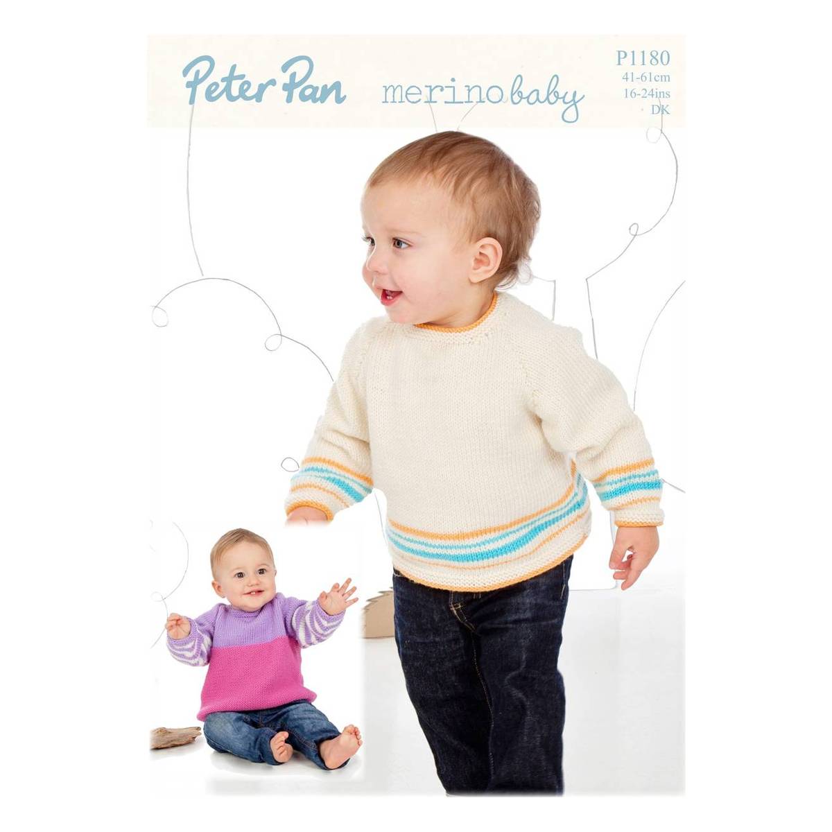 Peter Pan Baby Merino Sweaters Digital Pattern P1180