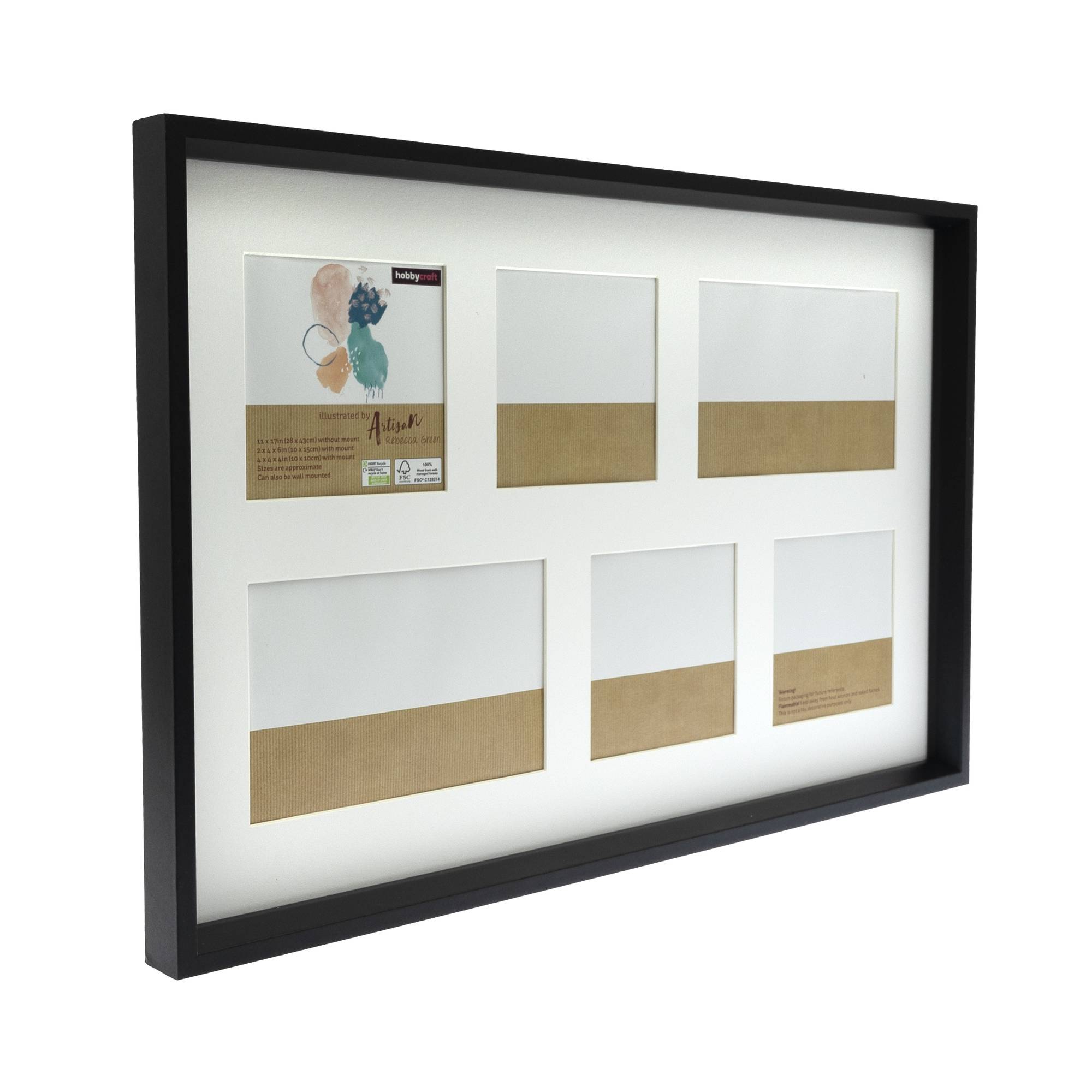 Black Multi-Aperture Frame 28cm x 43cm