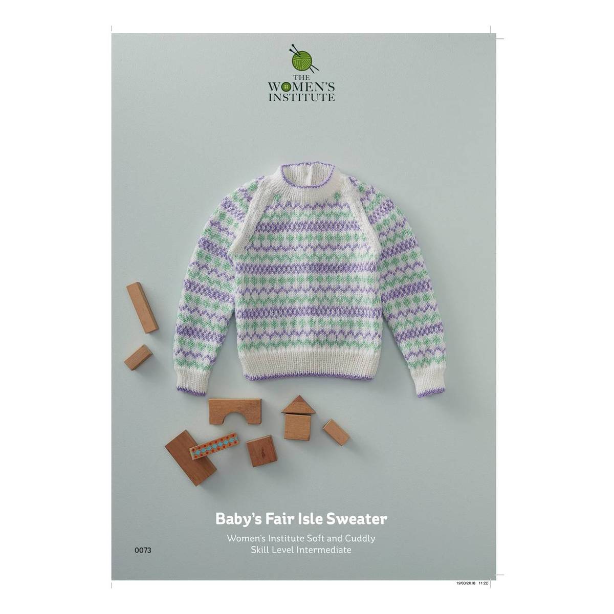 Women's Institute Vintage Baby's Fair Isle Sweater Digital Pattern 0073