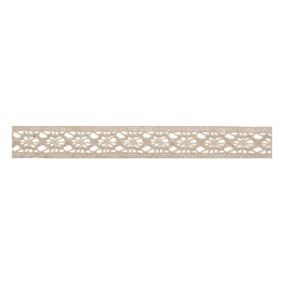 Cream Crochet Lace Cotton Ribbon 12mm x 5m