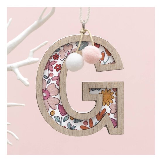 Hanging Wooden Letter G 7.5cm