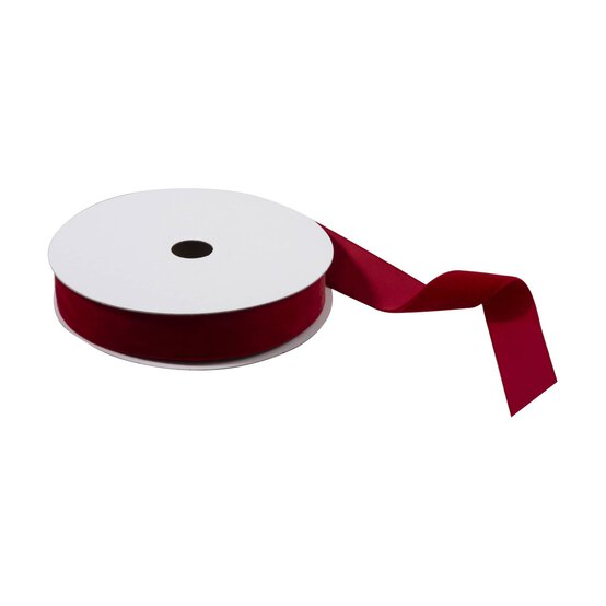 Trimits Red Velvet Ribbon by the Metre 25mm