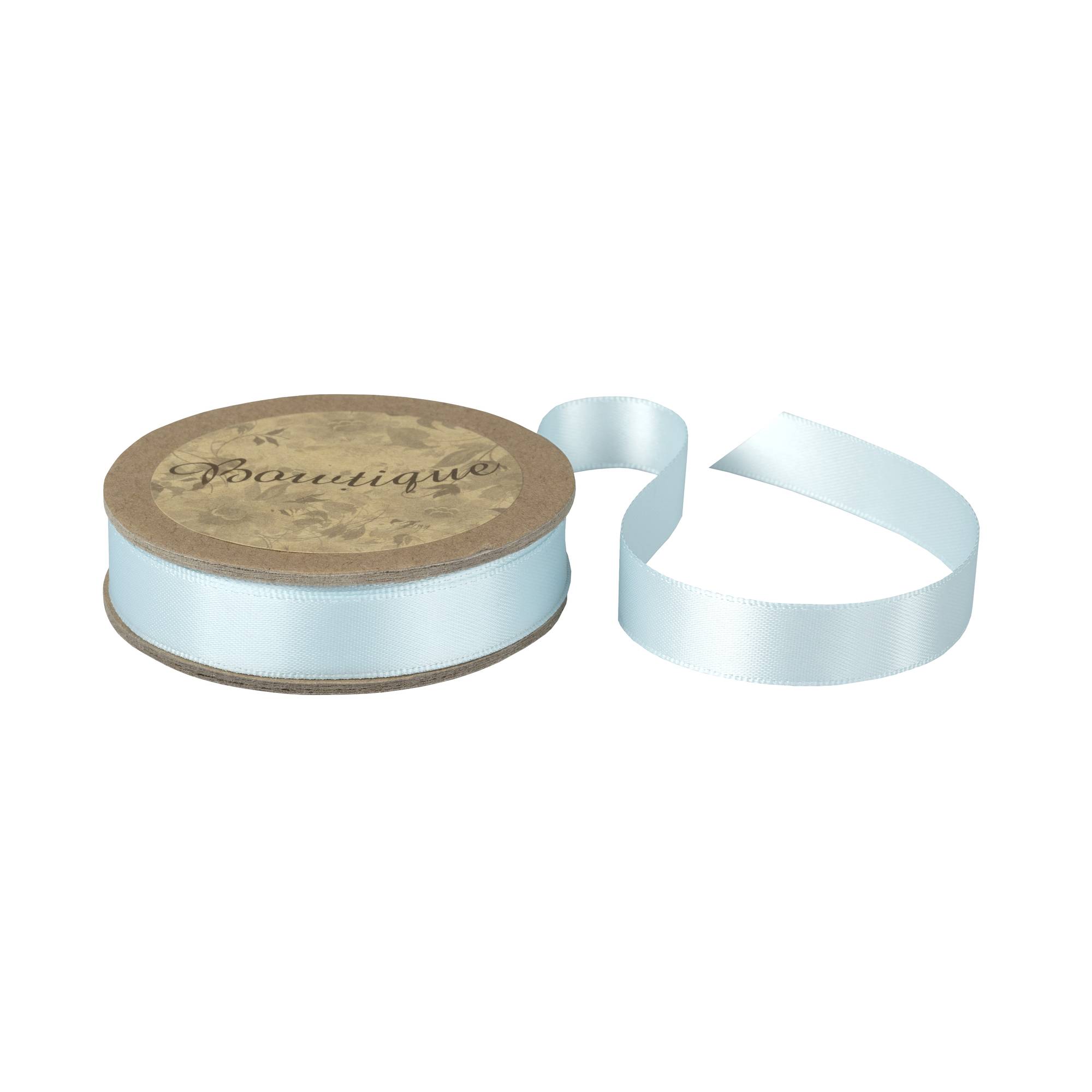 Light Blue Double-Faced Satin Ribbon 12mm x 5m