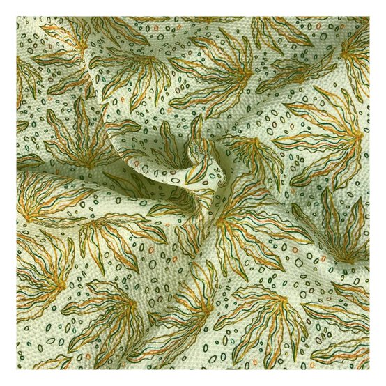 Yellow Coral Crinkle Fabric by the Metre