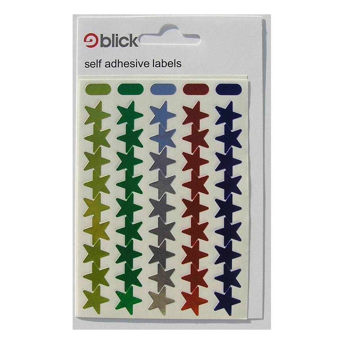 Blick Coloured Stars Labels 90 Pack Metallic