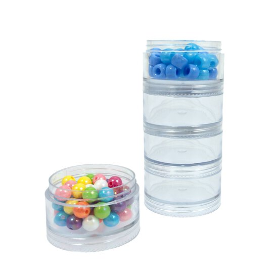 Clear Stackable Containers 50mm 5 Pack