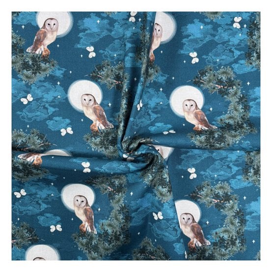Woodland Wonders Night Owl Cotton Fabric by the Metre