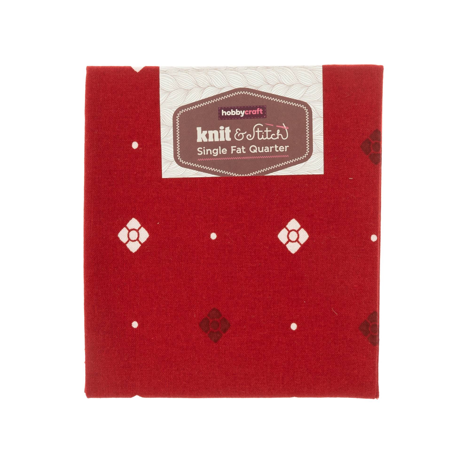 Red Little Petal Single Cotton Fat Quarter