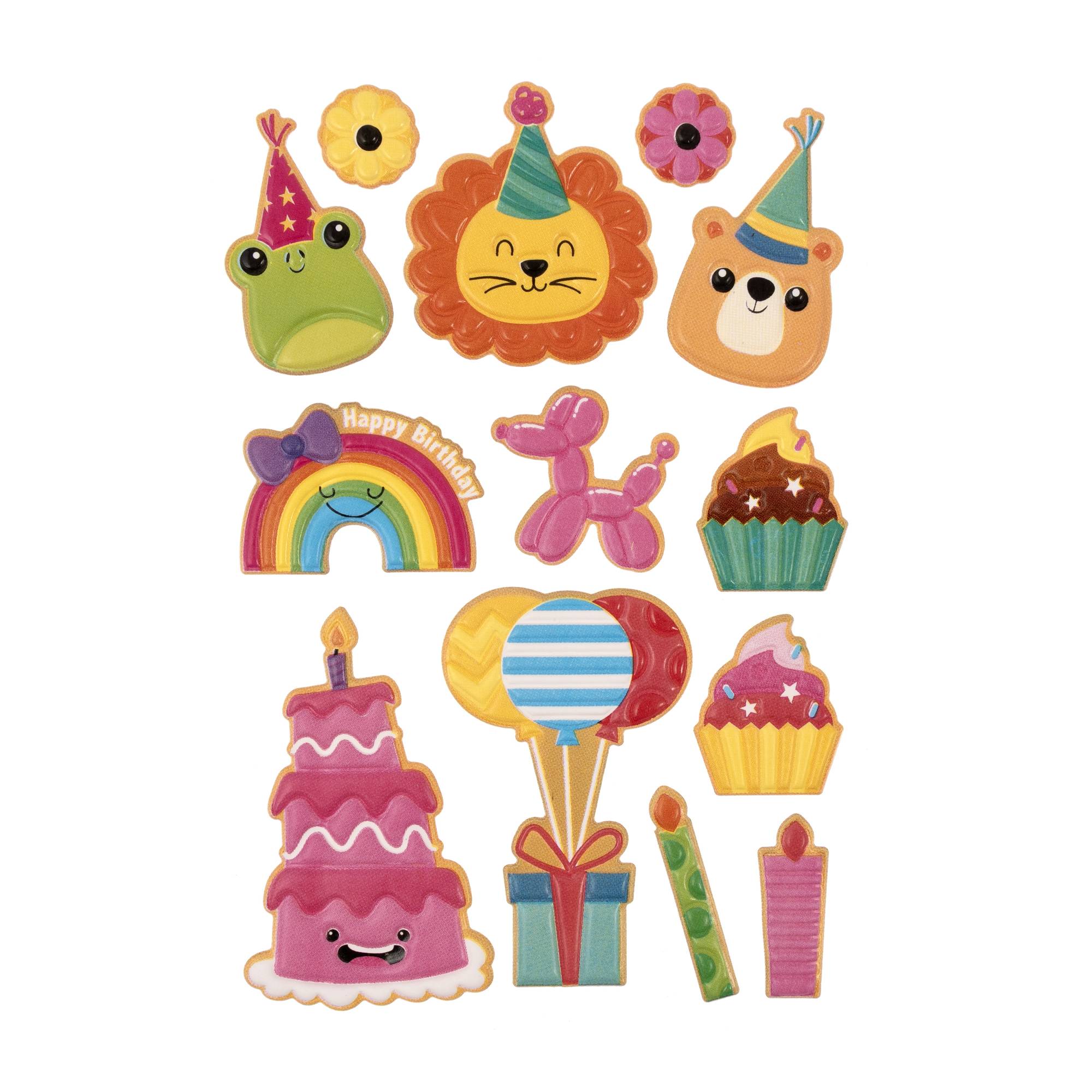 Party Animal Puffy Stickers