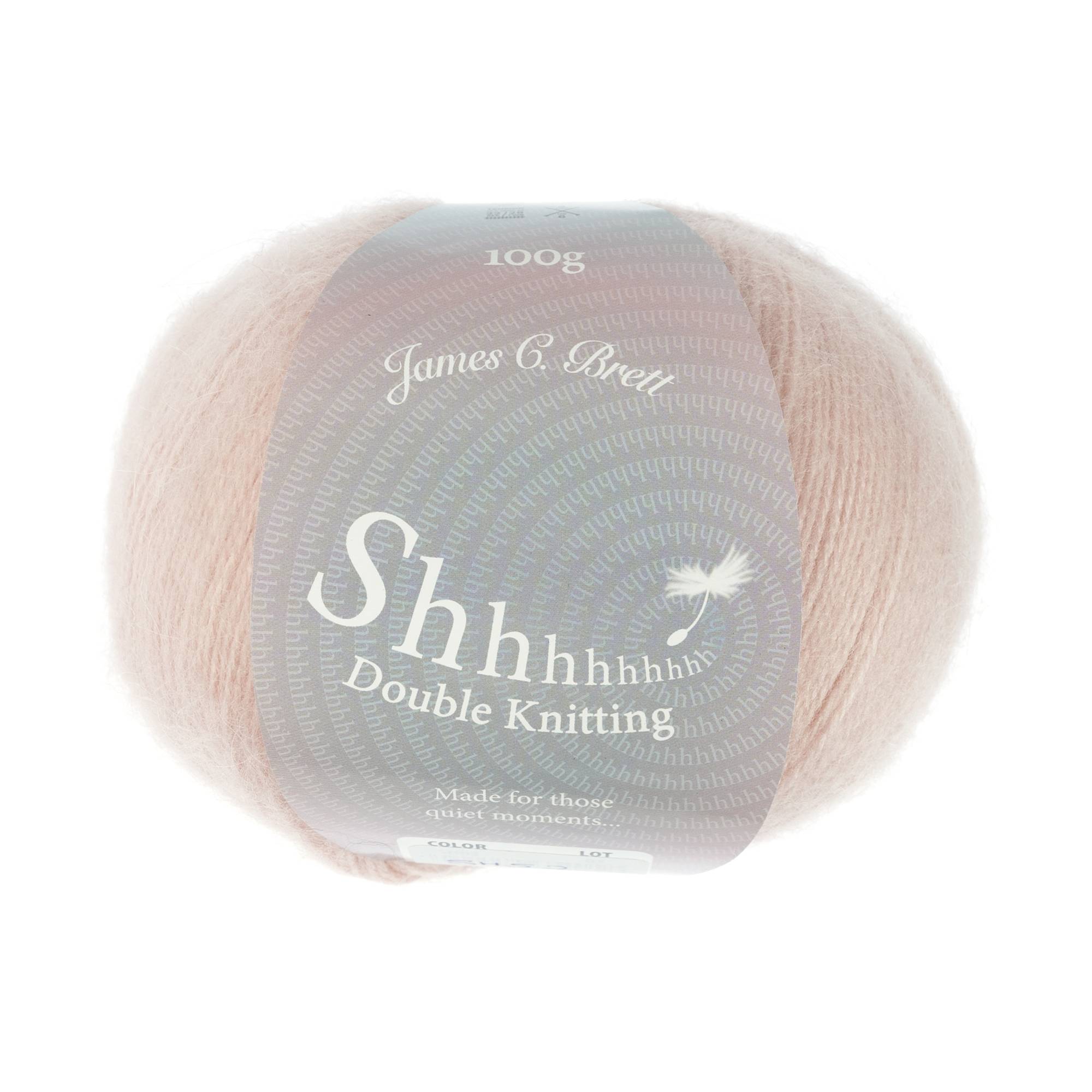 James C Brett Pink Lace Shhh DK Yarn 100g