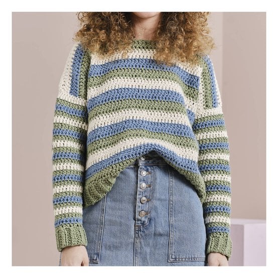 Knitcraft Chunky Stripe Jumper Digital Pattern 0295