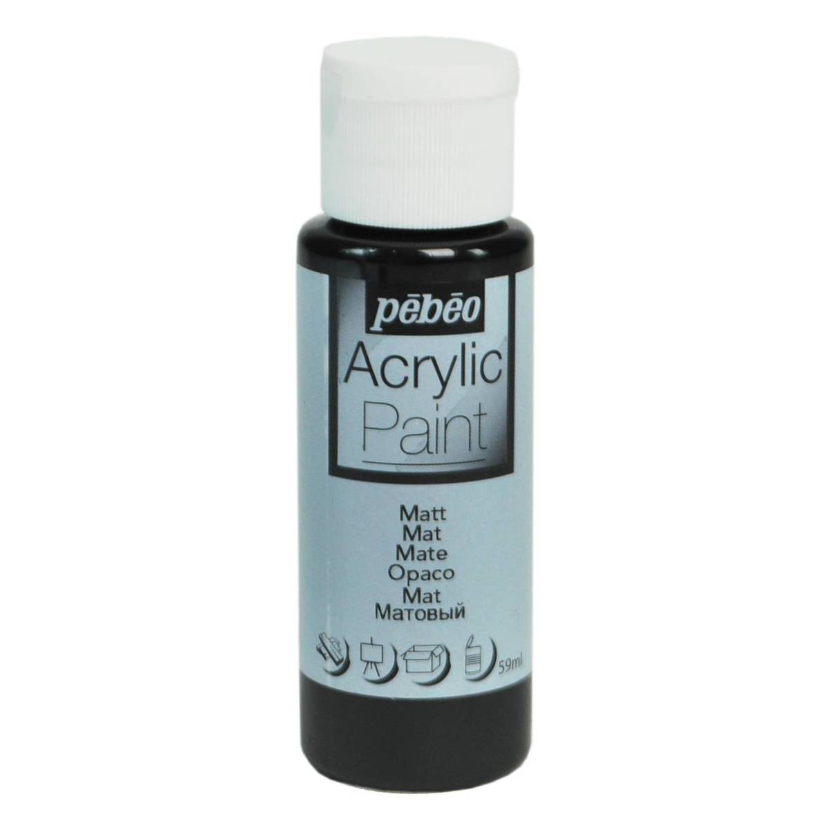Pebeo Black Matt Acrylic Craft Paint 59ml