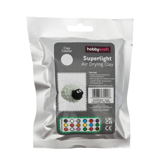 White Superlight Air Drying Clay 30g