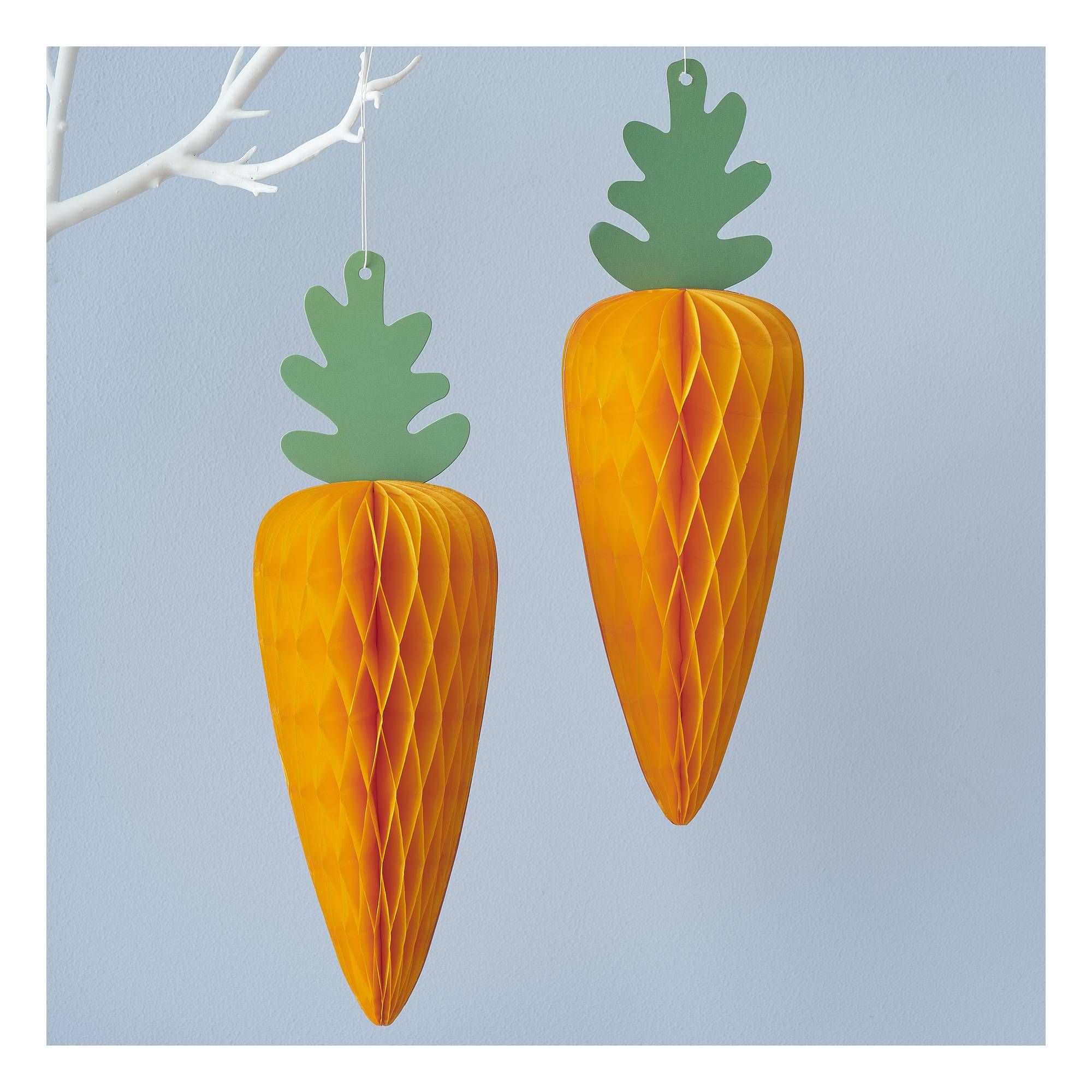 Honeycomb Carrot Decorations 2 Pack