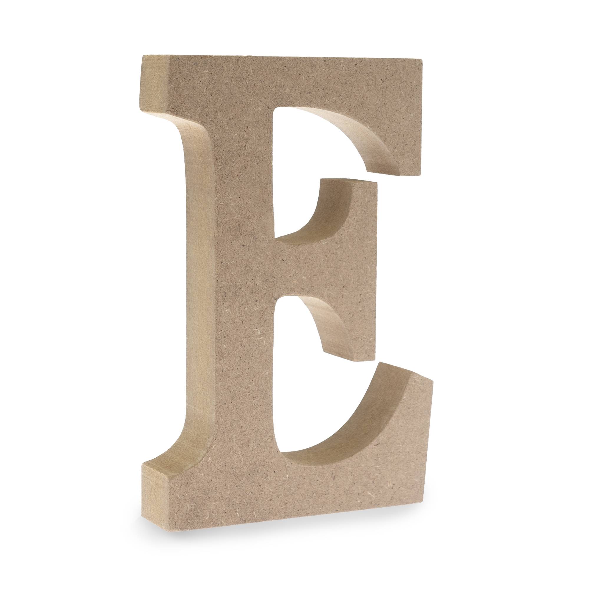 MDF Wooden Letter E 13cm
