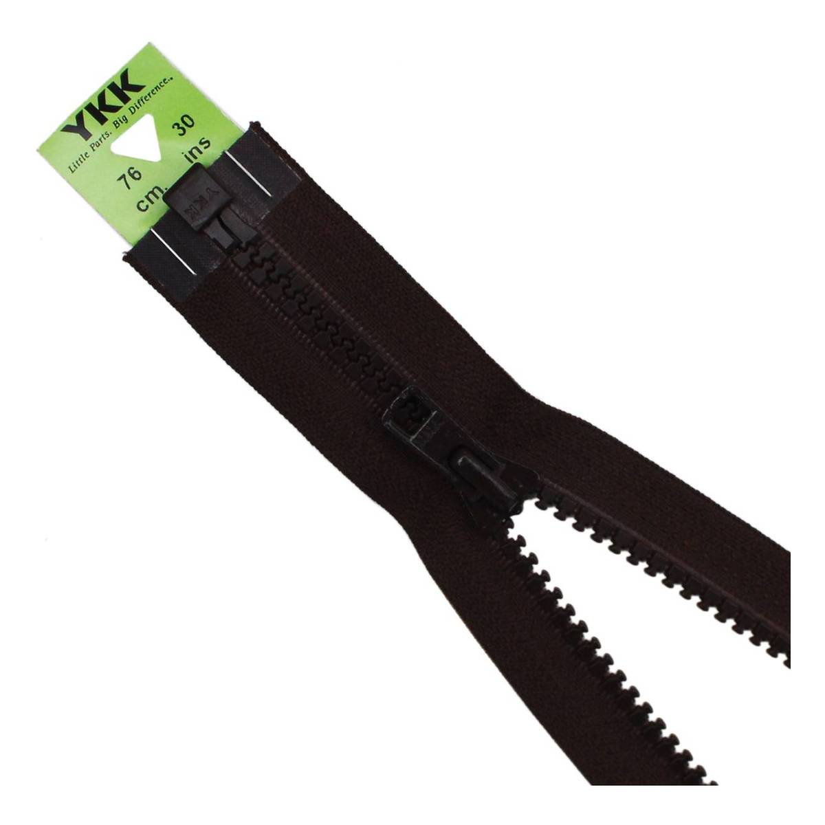 YKK Heavy Weight Open End Zip 76cm Brown