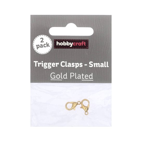 Gold Plated Trigger Clasp 10 x 6mm 2 Pack