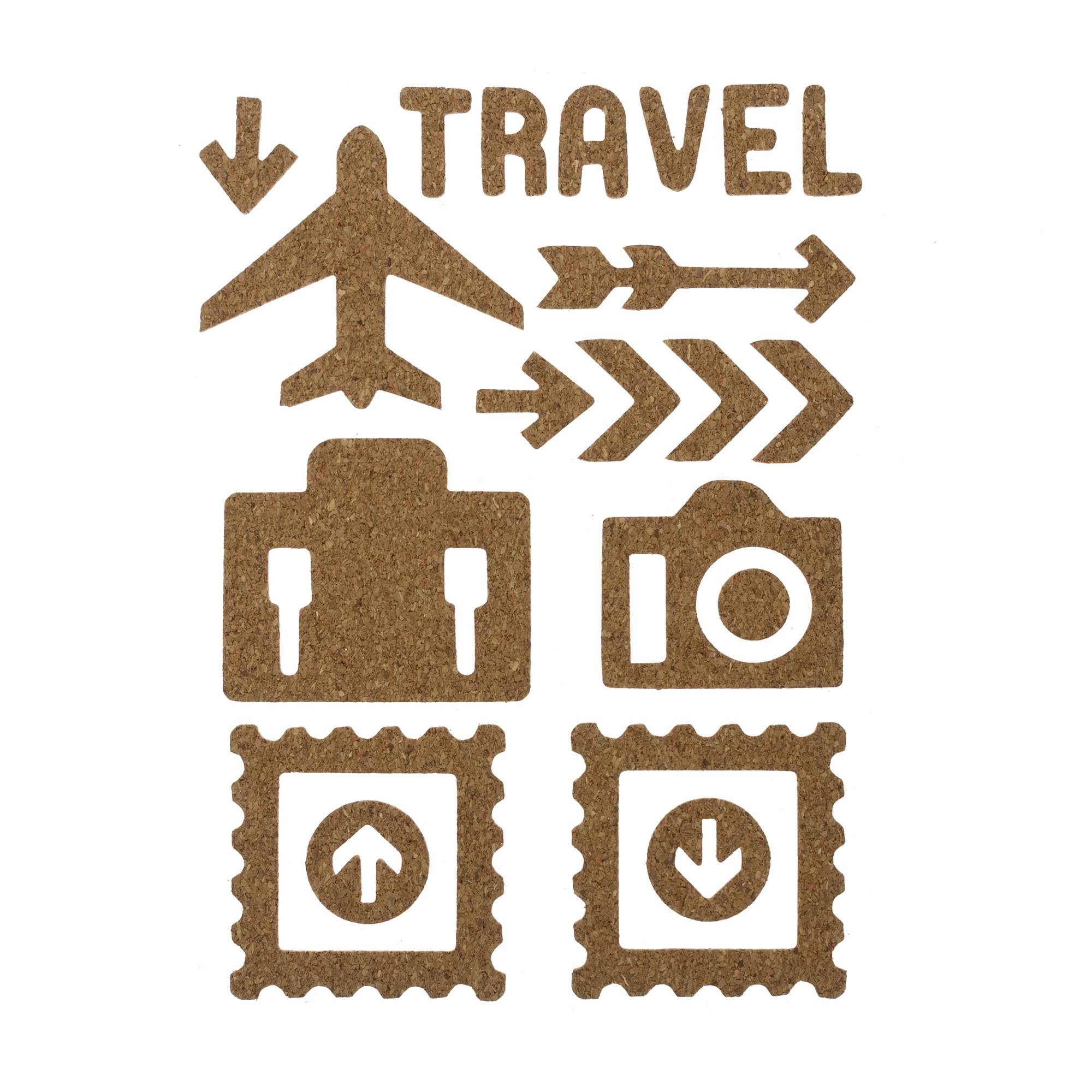 Travel Cork Stickers 20 Pack