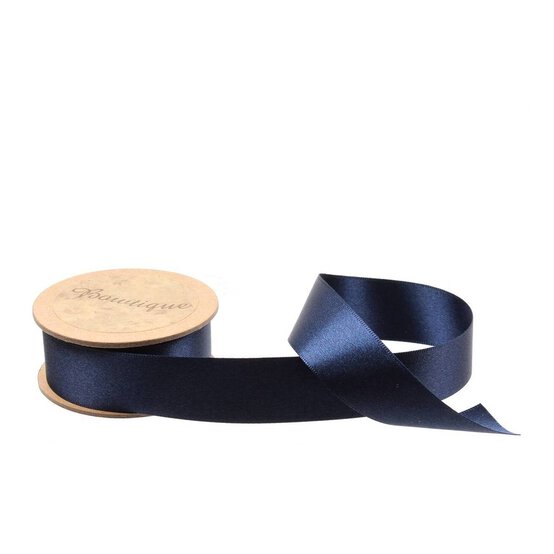 Navy Blue Double-Faced Satin Ribbon 24mm x 5m