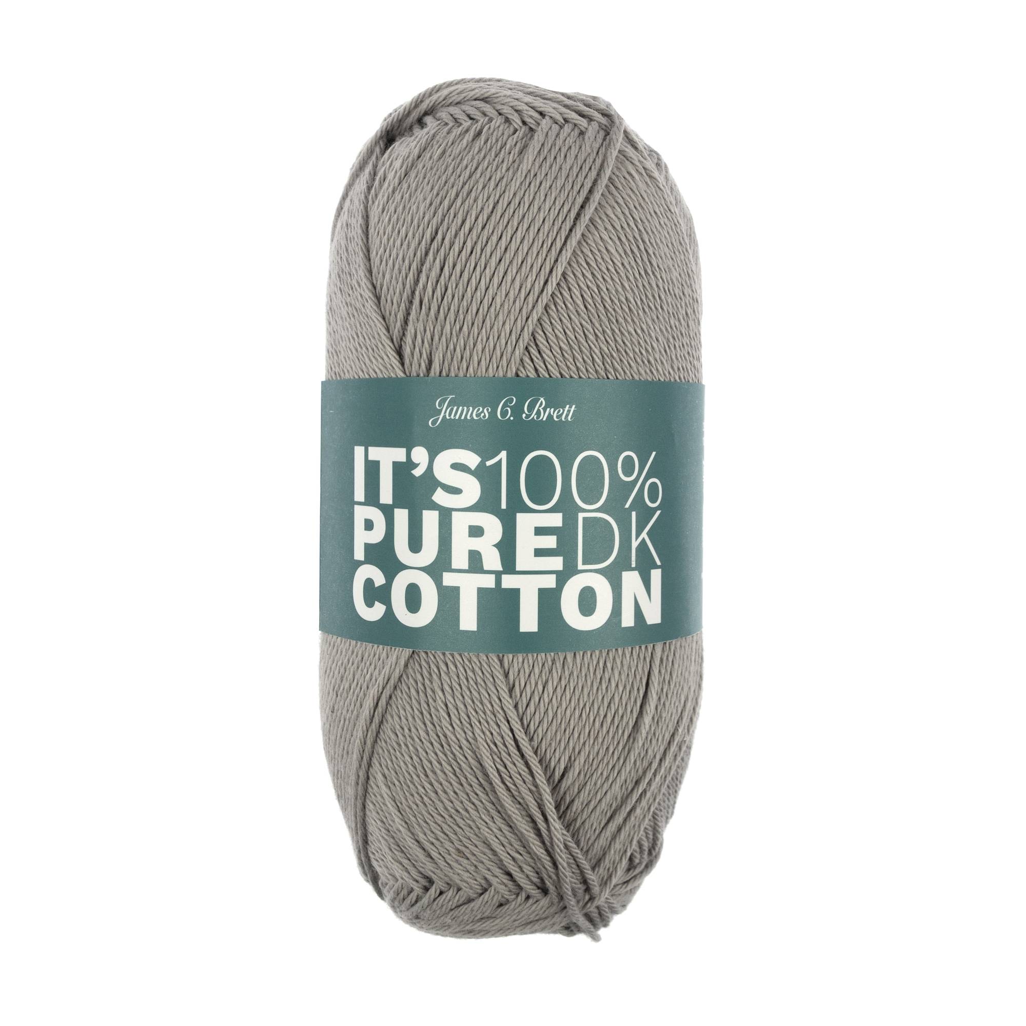 James C Brett Mid Grey It’s Pure Cotton Yarn 100g