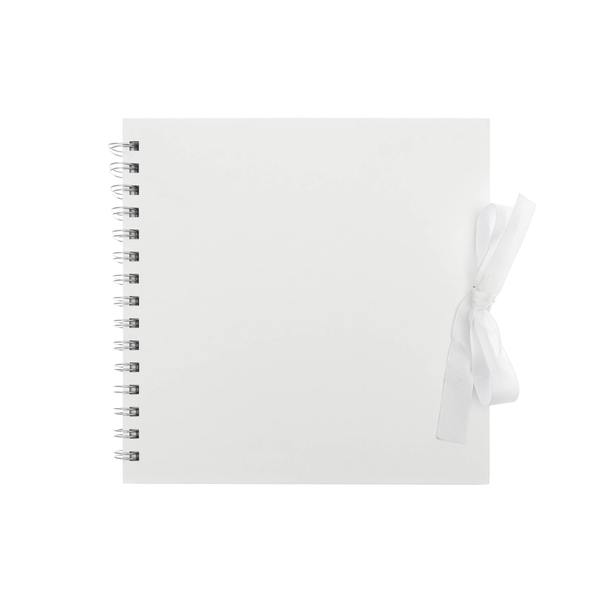 Spiral Bound White Scrapbook 8 x 8 Inches