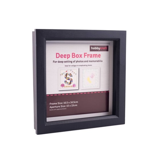 Black Deep Box Frame 15cm x 15cm