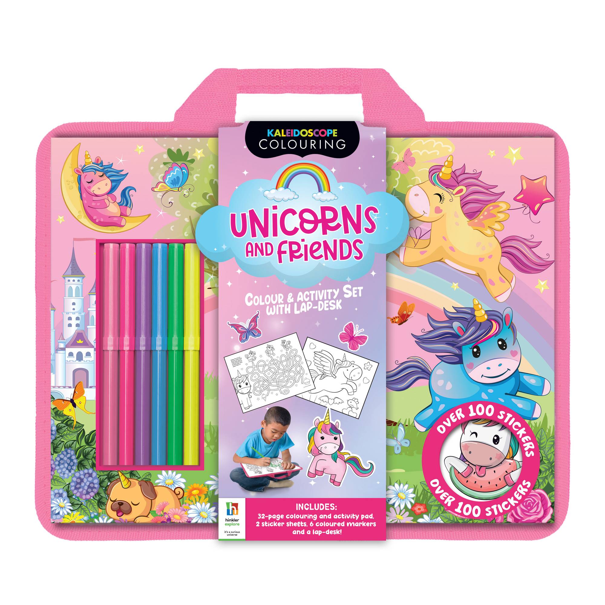 Unicorns and Friends Colour and Activity Set with Lap Desk