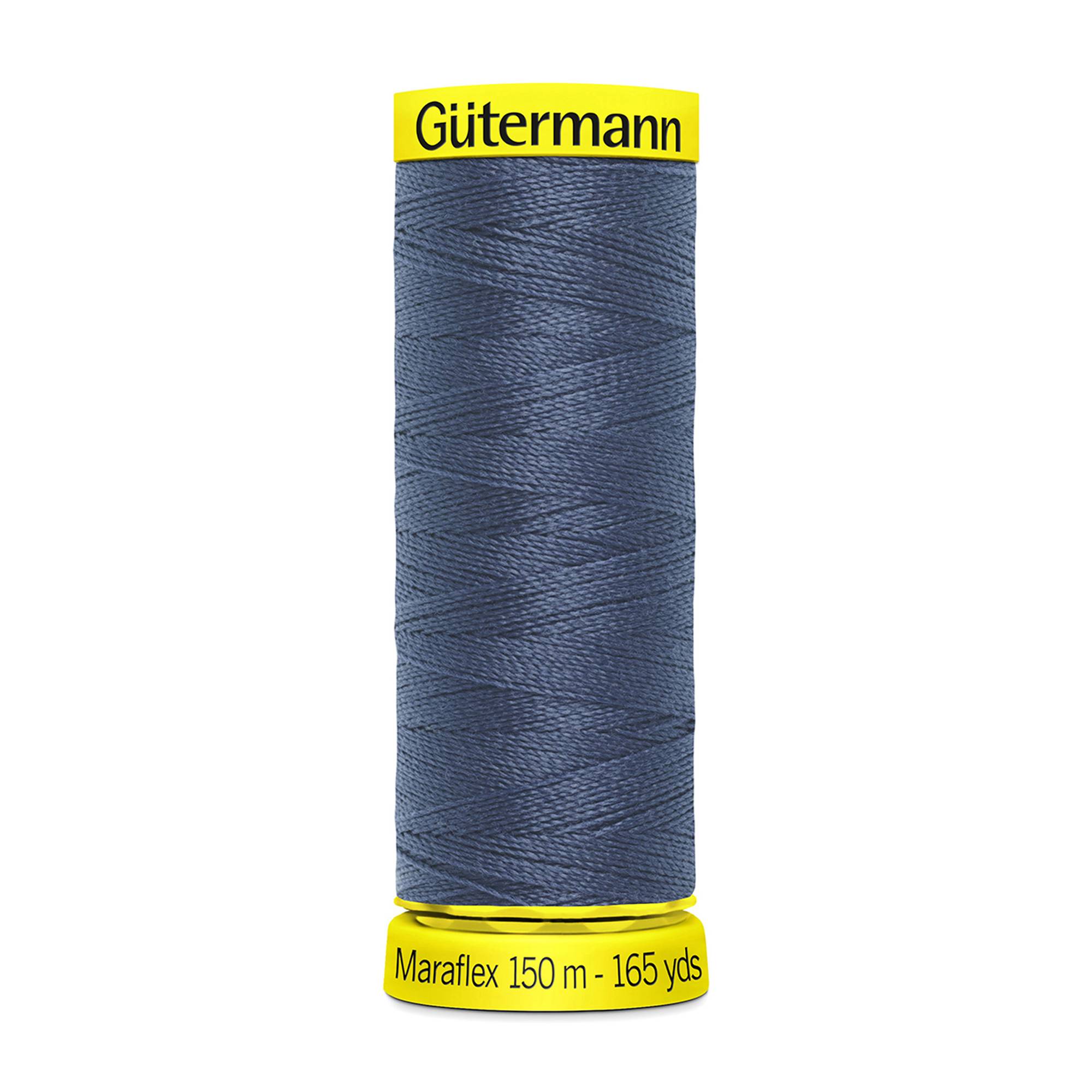 Gutermann Blue Grey Maraflex Stretchy Sewing Thread 150m (112)