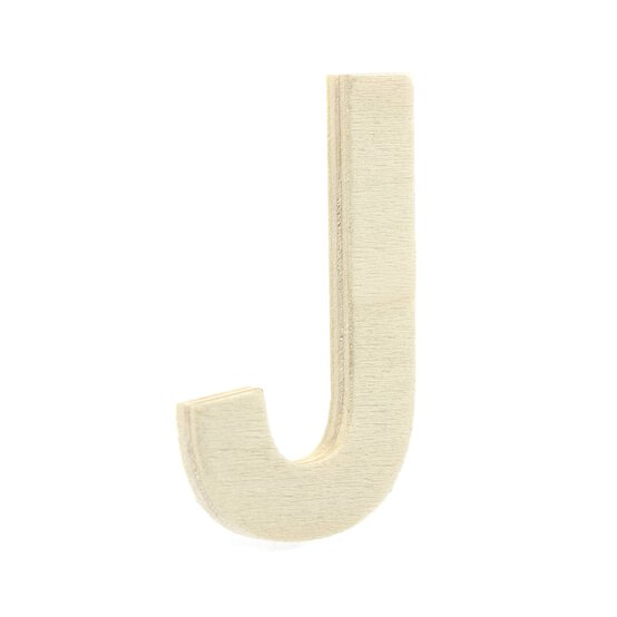 Small Wooden Letter J 6.5cm
