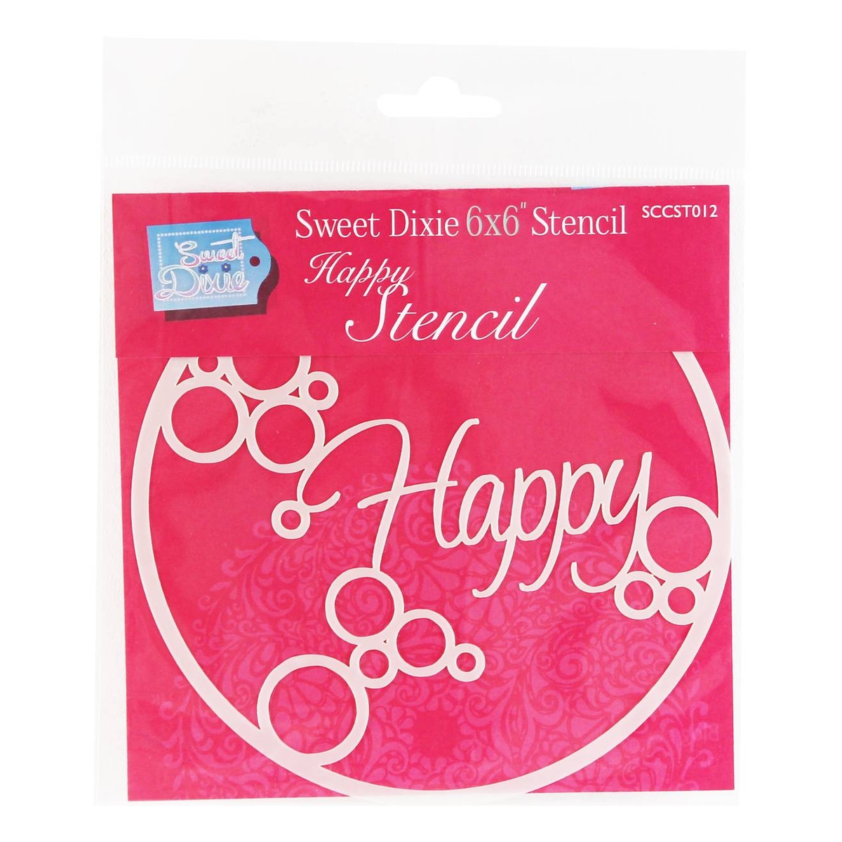 Sweet Dixie Happy Stencil 15cm x 15cm