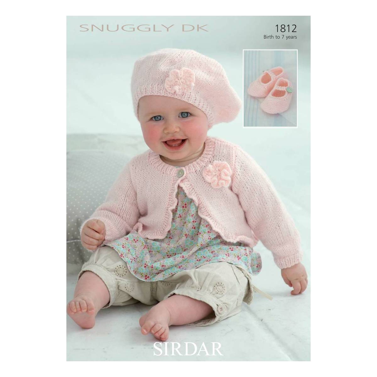 Sirdar Snuggly DK Cardigan Beret and Shoes Digital Pattern 1812