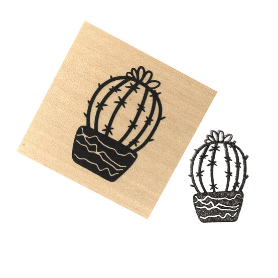 Cactus Wooden Stamp 3.8cm x 3.8cm