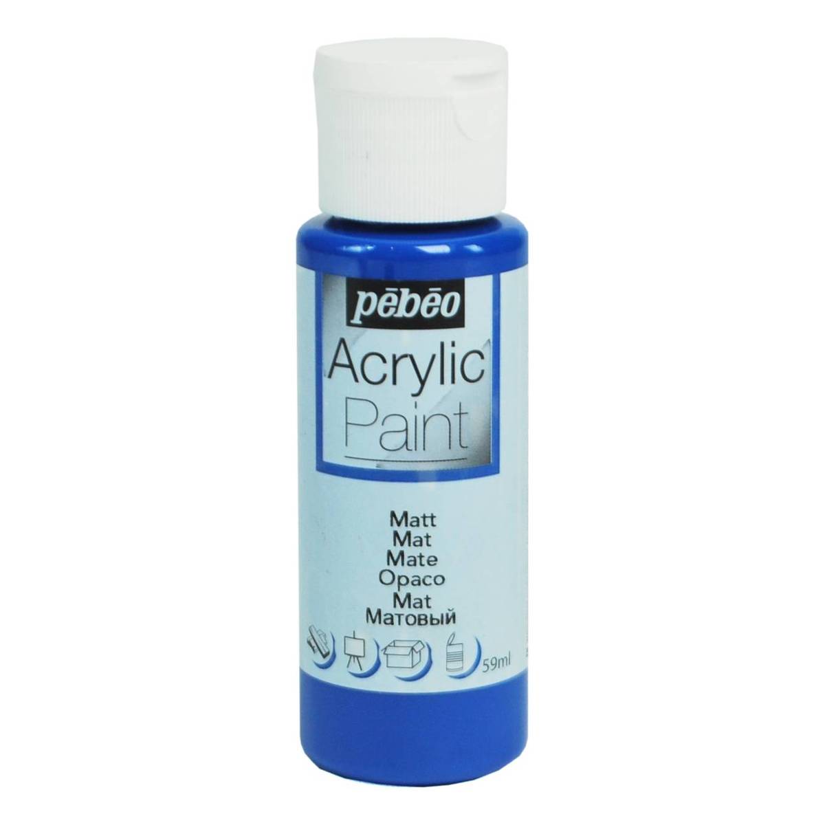 Pebeo King Blue Matt Acrylic Craft Paint 59ml