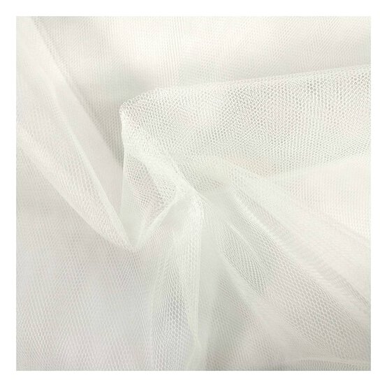 Ivory Nylon Dress Net Fabric by the Metre