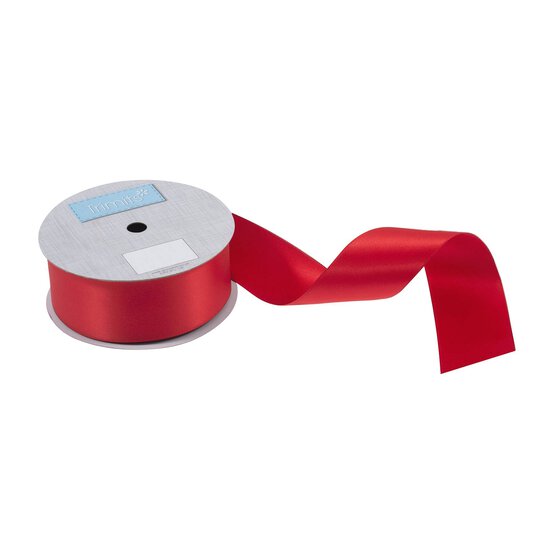 Trimits Red Double-Faced Satin Ribbon by the Metre 50mm