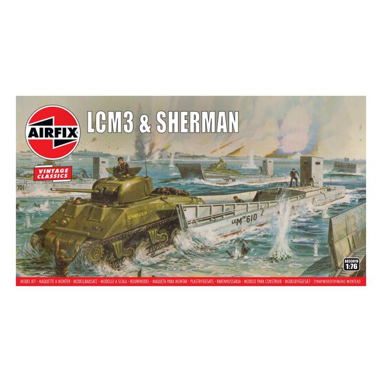 Airfix LCM3 and Sherman Model Kit 1:76
