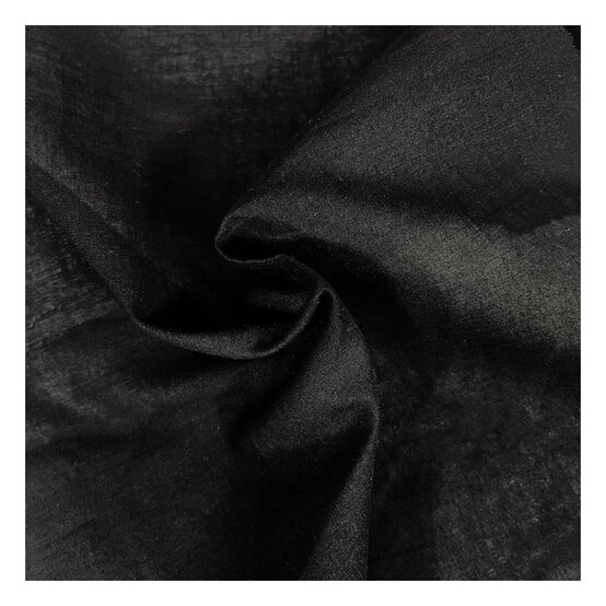 Black Lawn Cotton Fabric by the Metre